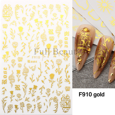 Evil Eyes Snake Küünekleebised Must Valged Liugurid küüntele Tähed Kuu Tähtkuju Kaunistused Lehed Lilled Kleebised NLF909