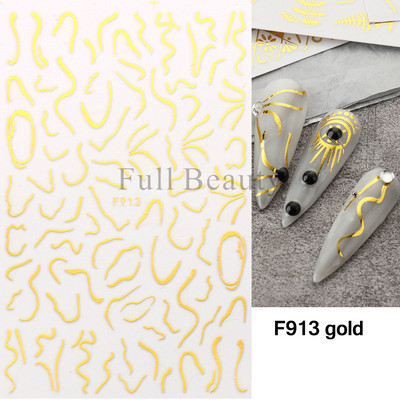 Evil Eyes Snake Küünekleebised Must Valged Liugurid küüntele Tähed Kuu Tähtkuju Kaunistused Lehed Lilled Kleebised NLF909