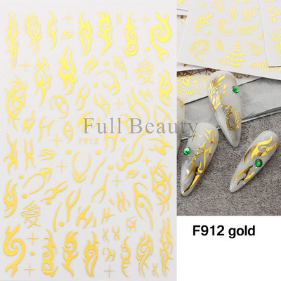 Evil Eyes Snake Küünekleebised Must Valged Liugurid küüntele Tähed Kuu Tähtkuju Kaunistused Lehed Lilled Kleebised NLF909