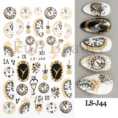 Evil Eyes Snake Küünekleebised Must Valged Liugurid küüntele Tähed Kuu Tähtkuju Kaunistused Lehed Lilled Kleebised NLF909