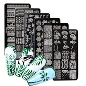 1 PC Lace Flower Animal Nail Stamping Plate Marble Image Stamp Templates Geometric Printing Stencil Tools