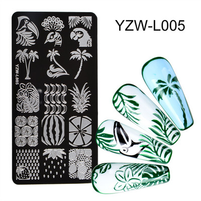 1 PC Lace Flower Animal Nail Stamping Plate Marble Image Stamp Templates Geometric Printing Stencil Tools