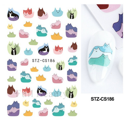 3D klizači za zečiće Nail Art Zlatno bronzing naljepnice Slatki crtani zečevi cvjetovi Naljepnice za nokte 2023 Dekoracija za manikuru LASTZ-D005