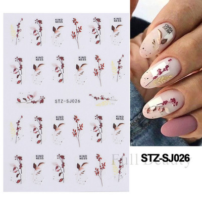 3D klizači za zečiće Nail Art Zlatno bronzing naljepnice Slatki crtani zečevi cvjetovi Naljepnice za nokte 2023 Dekoracija za manikuru LASTZ-D005