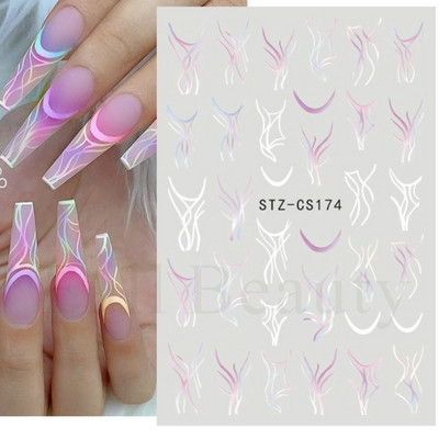 3D klizači za zečiće Nail Art Zlatno bronzing naljepnice Slatki crtani zečevi cvjetovi Naljepnice za nokte 2023 Dekoracija za manikuru LASTZ-D005