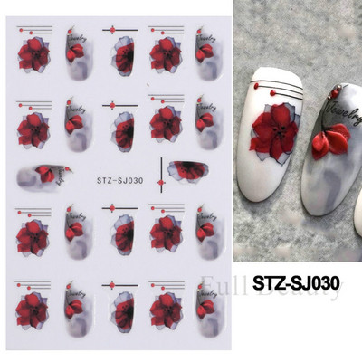 3D klizači za zečiće Nail Art Zlatno bronzing naljepnice Slatki crtani zečevi cvjetovi Naljepnice za nokte 2023 Dekoracija za manikuru LASTZ-D005