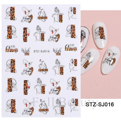 3D klizači za zečiće Nail Art Zlatno bronzing naljepnice Slatki crtani zečevi cvjetovi Naljepnice za nokte 2023 Dekoracija za manikuru LASTZ-D005