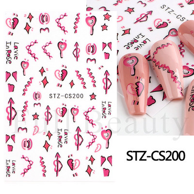 3D klizači za zečiće Nail Art Zlatno bronzing naljepnice Slatki crtani zečevi cvjetovi Naljepnice za nokte 2023 Dekoracija za manikuru LASTZ-D005