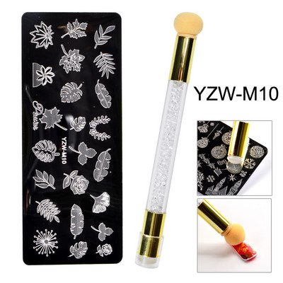 1 Σετ Πλάκες Σφράγισης Νυχιών Πρότυπο σφραγίδας σχεδίασης δαντέλας πεταλούδας νιφάδα χιονιού για εργαλεία στένσιλ εκτύπωσης