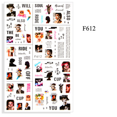 2023 ÚJ Körömmatrica Női Arc Vázlat Absztrakt Kép Szexi Lány Nail Art Öntapadó Matricák Tetoválások Csúsztatók Manikűr Barkácseszközök