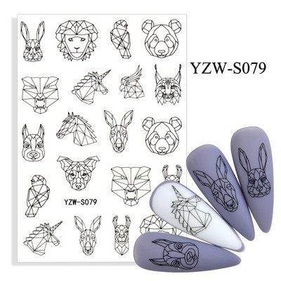 2023 ÚJ Körömmatrica Női Arc Vázlat Absztrakt Kép Szexi Lány Nail Art Öntapadó Matricák Tetoválások Csúsztatók Manikűr Barkácseszközök