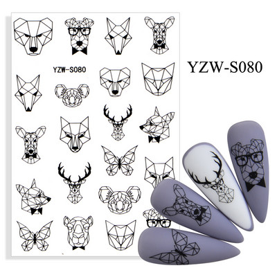 2023 ÚJ Körömmatrica Női Arc Vázlat Absztrakt Kép Szexi Lány Nail Art Öntapadó Matricák Tetoválások Csúsztatók Manikűr Barkácseszközök