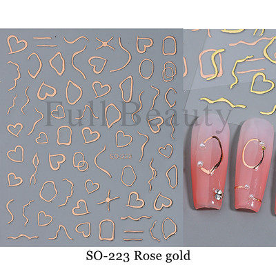 3D Space αυτοκόλλητα νυχιών Planet Nail Charms Stars Galaxy Foils Πολύχρωμα συρόμενα πυροτεχνήματα Ακουαρέλα Λουλούδια Διακόσμηση GLDP1396