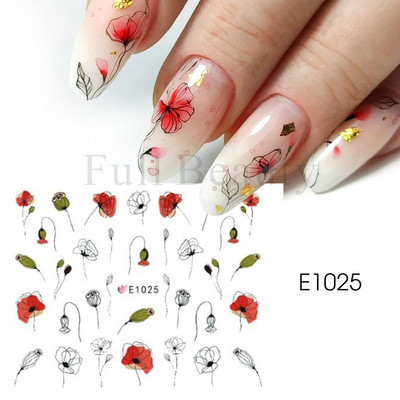 3D Space αυτοκόλλητα νυχιών Planet Nail Charms Stars Galaxy Foils Πολύχρωμα συρόμενα πυροτεχνήματα Ακουαρέλα Λουλούδια Διακόσμηση GLDP1396