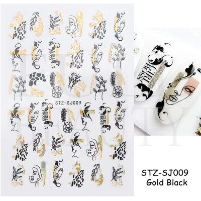 3D Space αυτοκόλλητα νυχιών Planet Nail Charms Stars Galaxy Foils Πολύχρωμα συρόμενα πυροτεχνήματα Ακουαρέλα Λουλούδια Διακόσμηση GLDP1396