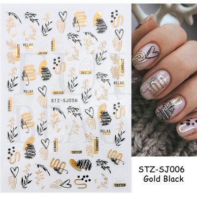 3D Space αυτοκόλλητα νυχιών Planet Nail Charms Stars Galaxy Foils Πολύχρωμα συρόμενα πυροτεχνήματα Ακουαρέλα Λουλούδια Διακόσμηση GLDP1396