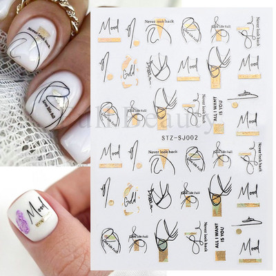 3D Space αυτοκόλλητα νυχιών Planet Nail Charms Stars Galaxy Foils Πολύχρωμα συρόμενα πυροτεχνήματα Ακουαρέλα Λουλούδια Διακόσμηση GLDP1396