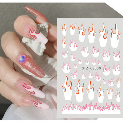 Glitter γαλλική γραμμή αυτοκόλλητα νυχιών Ασημί Λευκό λοξό αυτοκόλλητα λωρίδες Slider 3D Star Heart Λαμπερή διακόσμηση Νυχιών Συμβουλές για νύχια NLSTZ-CS068