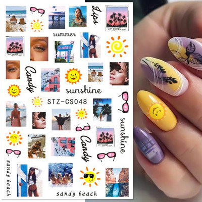 Glitter γαλλική γραμμή αυτοκόλλητα νυχιών Ασημί Λευκό λοξό αυτοκόλλητα λωρίδες Slider 3D Star Heart Λαμπερή διακόσμηση Νυχιών Συμβουλές για νύχια NLSTZ-CS068