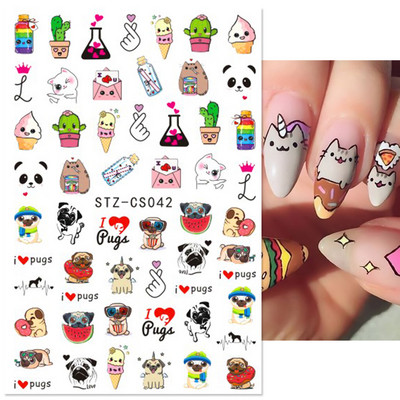 Glitter γαλλική γραμμή αυτοκόλλητα νυχιών Ασημί Λευκό λοξό αυτοκόλλητα λωρίδες Slider 3D Star Heart Λαμπερή διακόσμηση Νυχιών Συμβουλές για νύχια NLSTZ-CS068