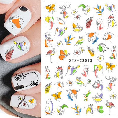 Glitter γαλλική γραμμή αυτοκόλλητα νυχιών Ασημί Λευκό λοξό αυτοκόλλητα λωρίδες Slider 3D Star Heart Λαμπερή διακόσμηση Νυχιών Συμβουλές για νύχια NLSTZ-CS068