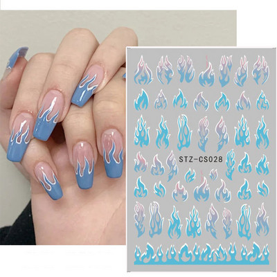 Glitter γαλλική γραμμή αυτοκόλλητα νυχιών Ασημί Λευκό λοξό αυτοκόλλητα λωρίδες Slider 3D Star Heart Λαμπερή διακόσμηση Νυχιών Συμβουλές για νύχια NLSTZ-CS068