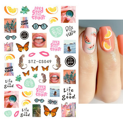 Glitter γαλλική γραμμή αυτοκόλλητα νυχιών Ασημί Λευκό λοξό αυτοκόλλητα λωρίδες Slider 3D Star Heart Λαμπερή διακόσμηση Νυχιών Συμβουλές για νύχια NLSTZ-CS068