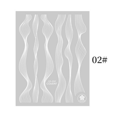 Χρυσή λωρίδα μεταλλική ταινία ρίγες Σχεδιασμός νυχιών ρίγες 3D γραμμές Αυτοκόλλητα νυχιών γεωμετρία συρόμενο για νύχια βερνίκι τζελ Χαλκομανίες μανικιούρ