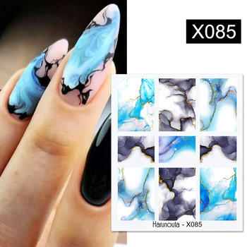 Harunouta Spring Water Nail Decal and Sticker Flower Leaf Tree Green Simple Summer Slider DIY for Manicuring Nail Art Watermark