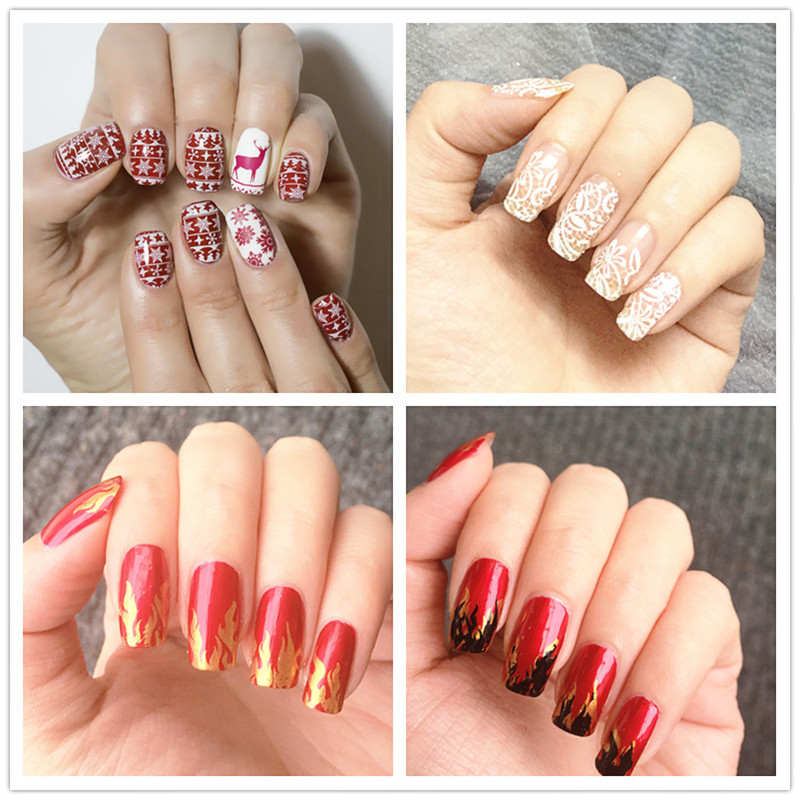 Läbimõõt 5,5 cm ümmargune küünekunsti tembeldusmall Pildiplaat 20 kujundust YZW-Y seeria küünte stantsimisplaadid maniküüri šabloonide komplekt