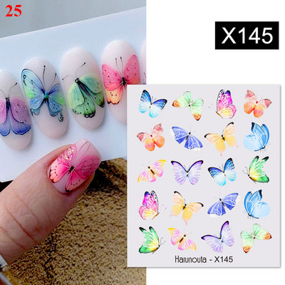 Αυτοκόλλητο νυχιών Αλουμινόχαρτο νυχιών Flower Fairy Butterfly Αυτοκόλλητα μεταφοράς γαλλικού κυμάτων Διακοσμητικά νυχιών DIY Art Αξεσουάρ αυτοκόλλητα για μανικιούρ