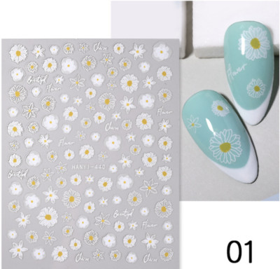 Μαύρα καρφιά πεταλούδα Αυτοκόλλητα Αυτοκόλλητα Αυτοκόλλητα Λευκά λουλούδια Αυτοκόλλητα Διακοσμήσεις Μανικιούρ Σχέδιο για Μανικιούρ Νυχιών Διακοσμήσεις Σαλόνι