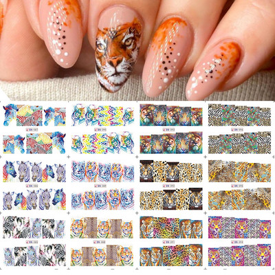 Pühade küüned Veeülekande kleebised Uusaasta Disain Kleebised Jõulupuu Hirve Kingitused Talvine maniküüri kaunistus CHBN2413-2424