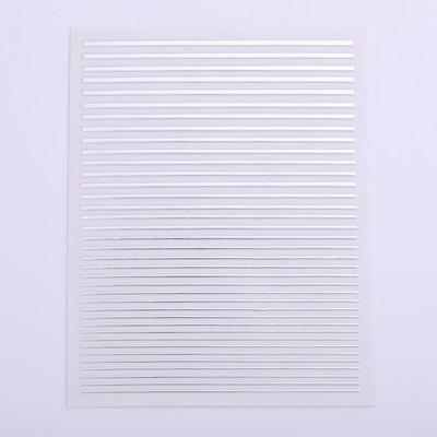 Kuldne 3D-küünekleebised, kõverad triibujooned, küünekleebised, gradient-kleeplint, küünte foolium, küünekleebised, hõbedased