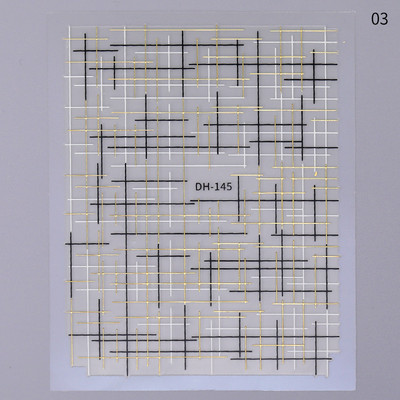 Kuldne 3D-küünekleebised, kõverad triibujooned, küünekleebised, gradient-kleeplint, küünte foolium, küünekleebised, hõbedased