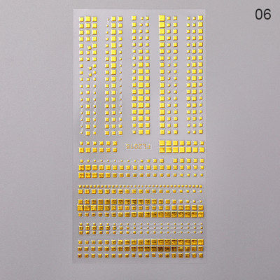 Kuldne 3D-küünekleebised, kõverad triibujooned, küünekleebised, gradient-kleeplint, küünte foolium, küünekleebised, hõbedased