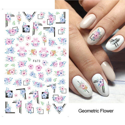 1 buc. Autocolante din folie 3D pentru unghii, inimă de Valentine, cu litere de dragoste, design drăguț, glisoare de desene animate, autocolante, ambalaje decorative cu gel NFF830-835