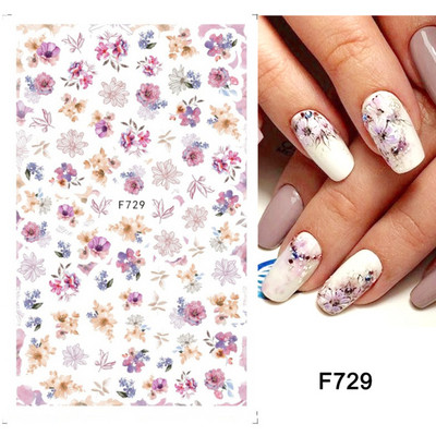 1 buc. Autocolante din folie 3D pentru unghii, inimă de Valentine, cu litere de dragoste, design drăguț, glisoare de desene animate, autocolante, ambalaje decorative cu gel NFF830-835