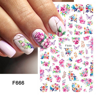 1 buc. Autocolante din folie 3D pentru unghii, inimă de Valentine, cu litere de dragoste, design drăguț, glisoare de desene animate, autocolante, ambalaje decorative cu gel NFF830-835