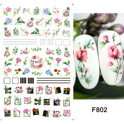 1 buc. Autocolante din folie 3D pentru unghii, inimă de Valentine, cu litere de dragoste, design drăguț, glisoare de desene animate, autocolante, ambalaje decorative cu gel NFF830-835