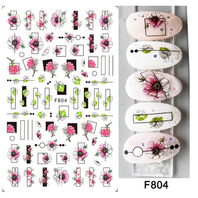 1 buc. Autocolante din folie 3D pentru unghii, inimă de Valentine, cu litere de dragoste, design drăguț, glisoare de desene animate, autocolante, ambalaje decorative cu gel NFF830-835