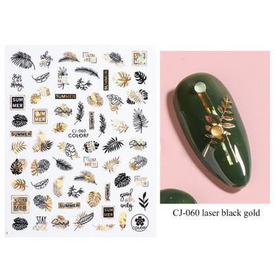 3D Nyári Virágok Körömlakk Matricák Geometrikus Kék Levelek Százszorszép Design Matricák Virágzó Sakura Dekoráció Barkács pakolások CHF844-853