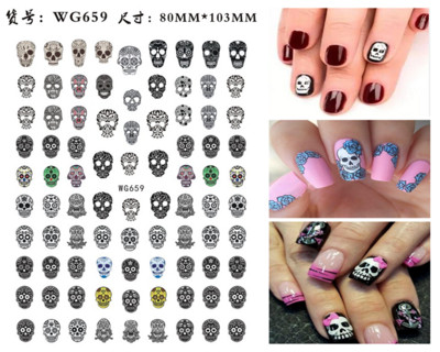 Autocolante Nail Art Accesorii Halloween Nails Art Manichiura Spate Lipici Decal Decoratiuni Autocolante pentru unghii Sfaturi Autocolant de frumusete