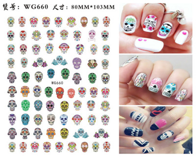 Autocolante Nail Art Accesorii Halloween Nails Art Manichiura Spate Lipici Decal Decoratiuni Autocolante pentru unghii Sfaturi Autocolant de frumusete