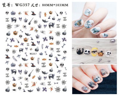 Autocolante Nail Art Accesorii Halloween Nails Art Manichiura Spate Lipici Decal Decoratiuni Autocolante pentru unghii Sfaturi Autocolant de frumusete