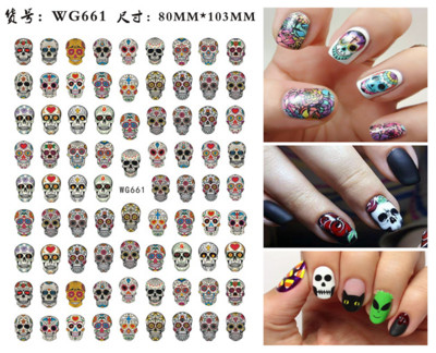 Autocolante Nail Art Accesorii Halloween Nails Art Manichiura Spate Lipici Decal Decoratiuni Autocolante pentru unghii Sfaturi Autocolant de frumusete
