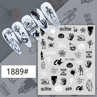 Autocolante Nail Art Accesorii Halloween Nails Art Manichiura Spate Lipici Decal Decoratiuni Autocolante pentru unghii Sfaturi Autocolant de frumusete