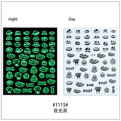 Autocolante Nail Art Accesorii Halloween Nails Art Manichiura Spate Lipici Decal Decoratiuni Autocolante pentru unghii Sfaturi Autocolant de frumusete