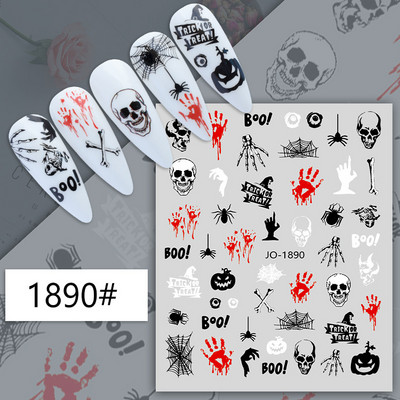 Autocolante Nail Art Accesorii Halloween Nails Art Manichiura Spate Lipici Decal Decoratiuni Autocolante pentru unghii Sfaturi Autocolant de frumusete
