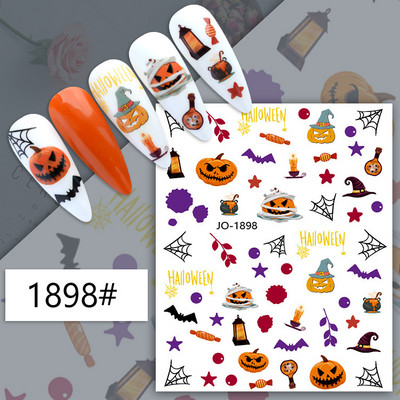 Autocolante Nail Art Accesorii Halloween Nails Art Manichiura Spate Lipici Decal Decoratiuni Autocolante pentru unghii Sfaturi Autocolant de frumusete